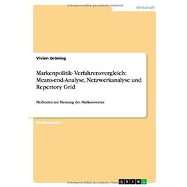 Markenpolitik- Verfahrensvergleich: Means-end-Analyse, Netzwerkanalyse und Repertory Grid - Vivien Gröning