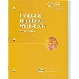 Elements of Literature Fifth Course (Grade 11) Language Handbook Worksheets Answer Key - Winston Holt Rinehart