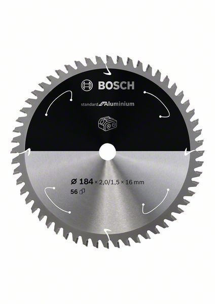 Bosch Standard pour lame de scie circulaire en aluminium pour scies sans fil 184x2/1.5x16, T56 - 2608837766