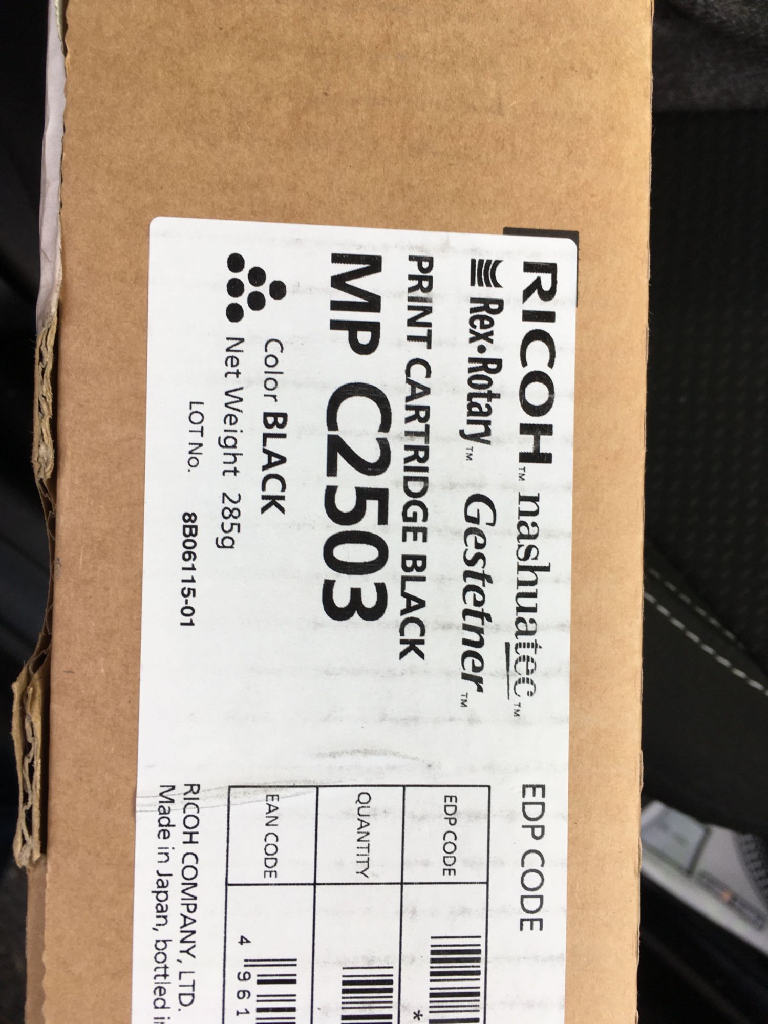 ORIGINAL Ricoh toner nero 841925 MP C2503bk 15000 Seiten Neuf - vue 3