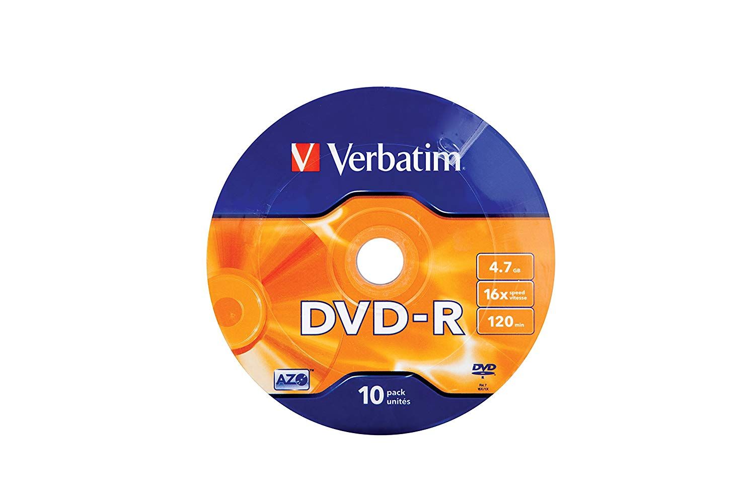 VERBATIM 43729 DVD R 4 7 Go 16 x 10 Wrap Broche