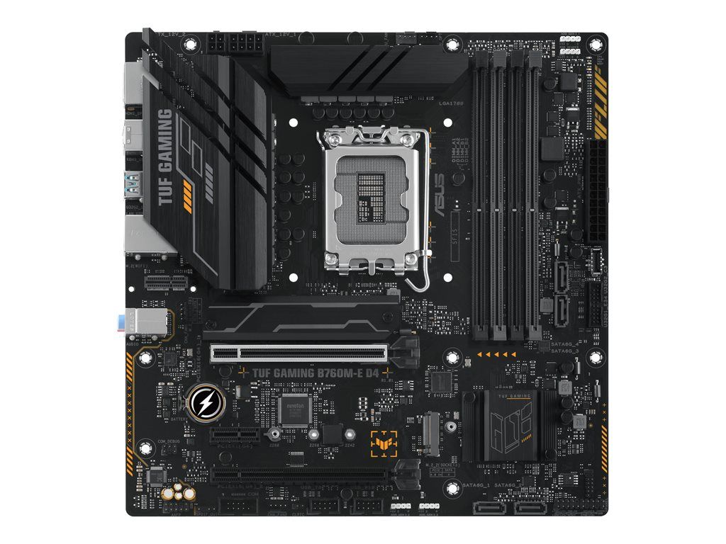 ASUS TUF GAMING B760M-E D4 - Carte-mère - micro ATX - Socket LGA1700 - B760 Chipset - USB-C Gen2, USB 3.2 Gen 2, USB 3.2 Gen 1 - 2.5 Gigabit LAN - carte graphique embarquée (unité centrale...