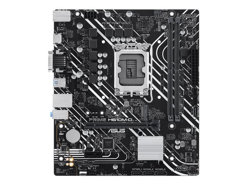 ASUS PRIME H610M-D - Carte-mère - micro ATX - Socket LGA1700 - H610 Chipset - USB 3.2 Gen 1 - Gigabit LAN - carte graphique embarquée (unité centrale requise) - audio HD (8 canaux)