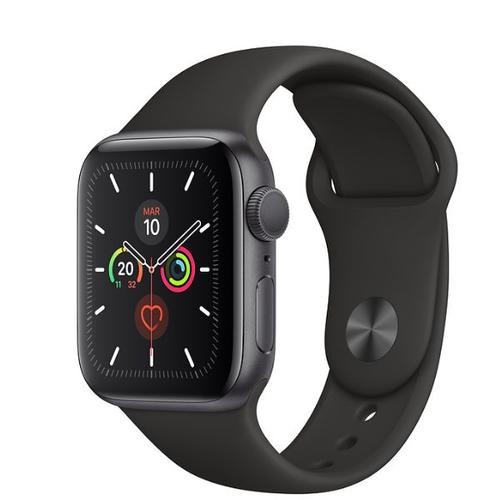 Montre Connectée Apple Watch Series 5 Gps + Celular, Boîtier 40Mm Aluminium Gris Espacial Et Braceleta Sportif Noir Mwx32Ty/A