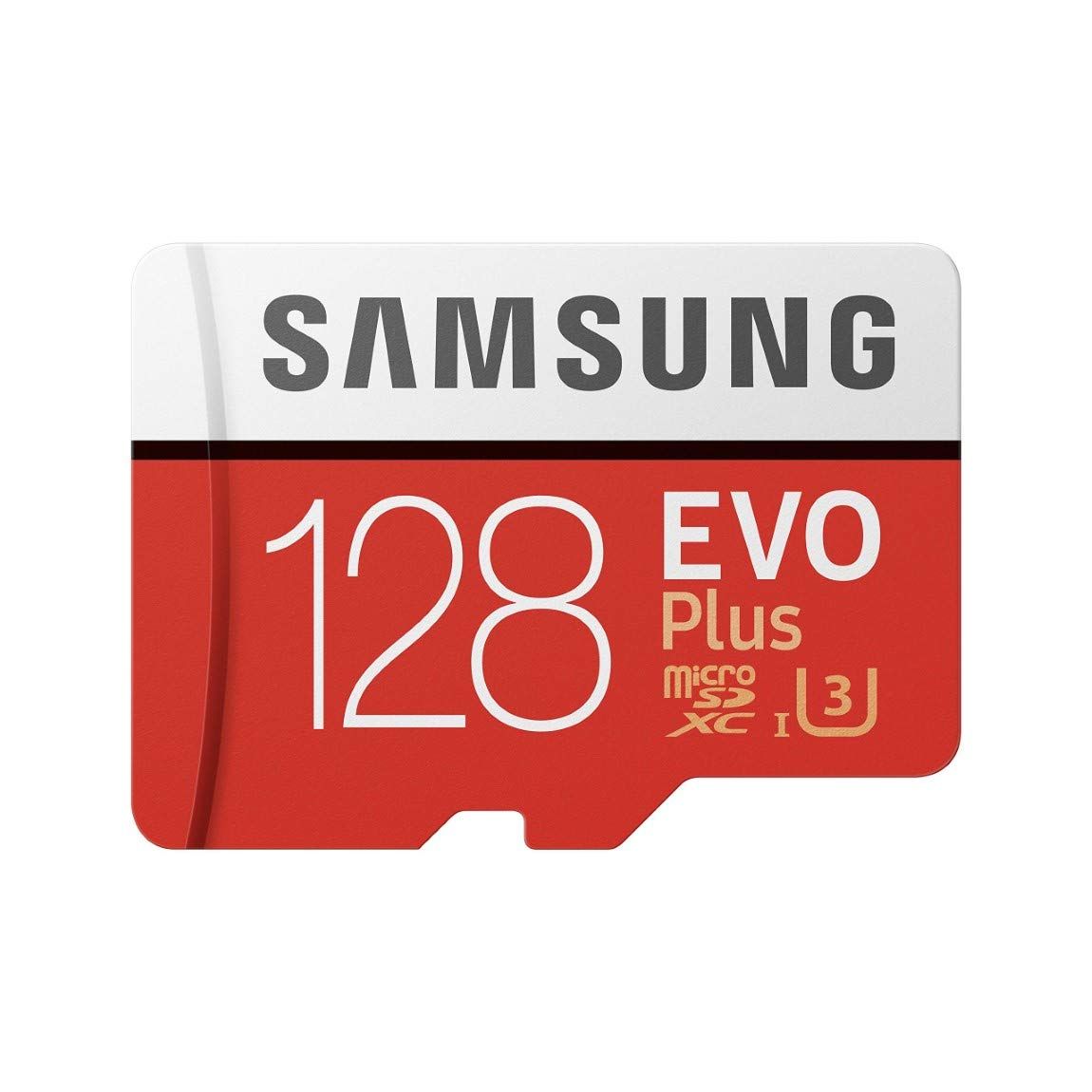 Samsung MB-MC128GA/EU Carte mémoire MicroSD Evo Plus 128G avec adaptateur SD - Rouge/Blanc