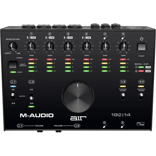 M-Audio Air 192|14 - Interface Audio/ Midi Usb/ Usb-C 8 Entrées/4 Sorties Avec Logiciels: Protools|First, Ableton Live Lite, Eleven Lite Et Avid Effects Collection, Plus Fx & Vis De Air Music Tech
