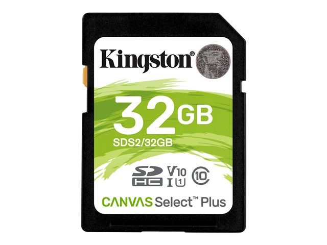 Kingston Canvas Select Plus Carte mémoire flash Video Class V10 / UHS I U1 / Class10 SDHC UHS I