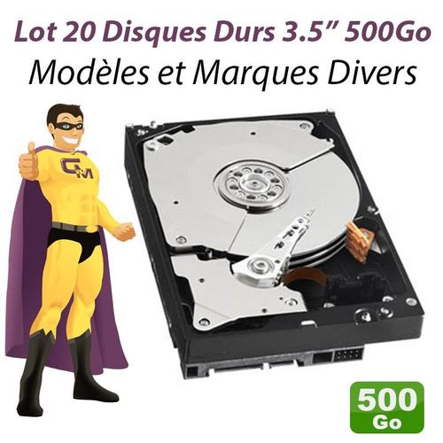 X20 Disque Dur 3.5' 500Go Sata Western Digital Hitachi Samsung Seagate
