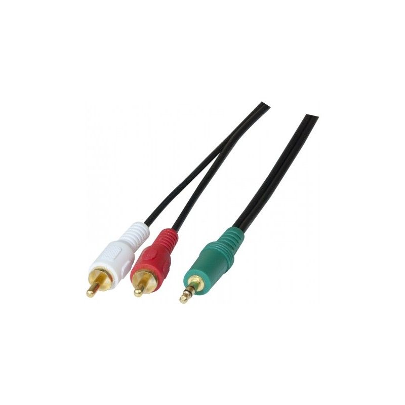 Cordon stéreo Jack 3.5 mm vers 2 x RCA PC99 - 5 m