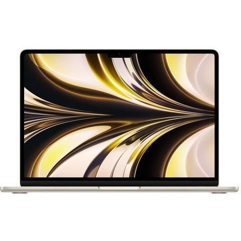 MacBook Air 13" 2022 Apple M2 3,5 Ghz 8 Go 512 Go SSD Lumière Stellaire - Reconditionné - Très bon état