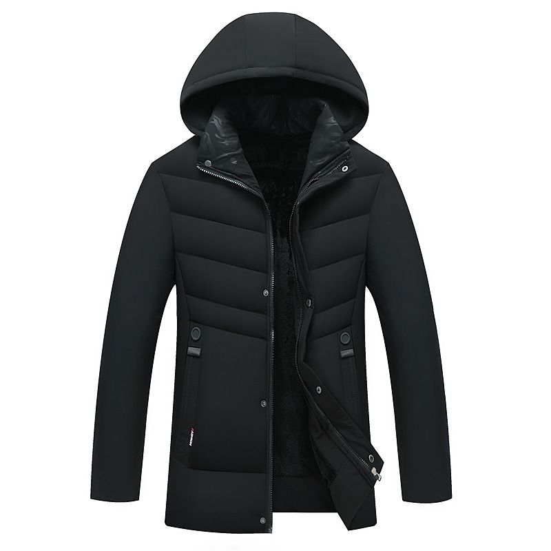 Doudoune Homme De Marque Épaississant À Capuche Detachable Manteau Homme Mi-Longue Homme Plus De Velours Parka Homme Hiver Chaud -Zs306840