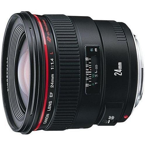 Objectif Canon Ef - Fonction Grand Angle - 24 Mm - F/1.4 L Usm - Canon Ef - Pour Eos 1000, 1D, 50, 500, 5D, 7D, Kiss F, Kiss X2, Kiss X3, Rebel T1I, Rebel Xs, Rebel Xsi
