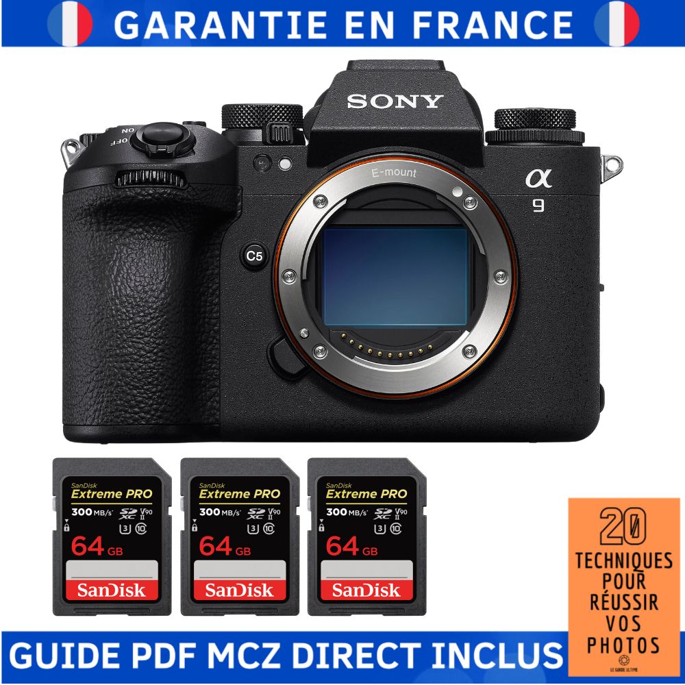 Sony A9 III + 3 SanDisk Extreme PRO UHS II SDXC 300 MB/ + Ebook '20 Techniques pour Réussir vos Photos' Appareil Photo Hybride Sony - vue 4