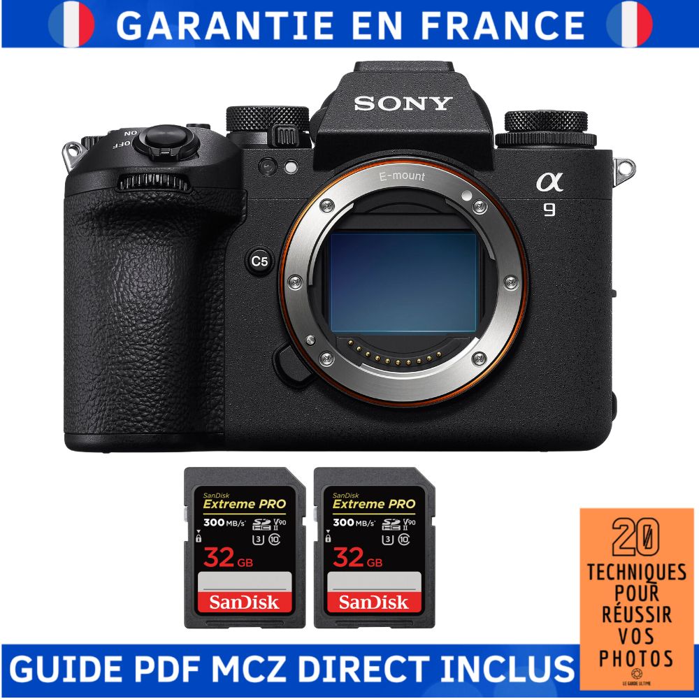 Sony A9 III + 2 SanDisk Extreme PRO UHS II SDXC 300 MB/ + Ebook '20 Techniques pour Réussir vos Photos' Appareil Photo Hybride Sony - vue 3