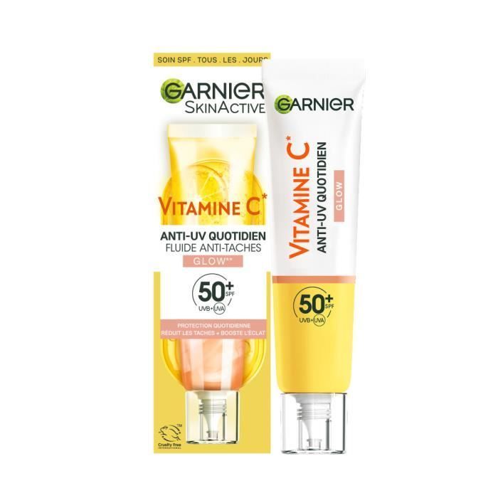 Soin Visage Fluide Anti Tâches Vitamine C Skinactive Garnier Le Tube De 40 Ml