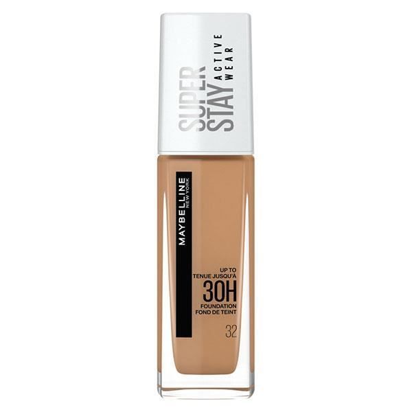Maybelline New York Fond de Teint Liquide Longue Tenue Sans Transfert Haute Couvrance Superstay Active Wear 30h Teinte : Golden 32 Contenance : 30 ml