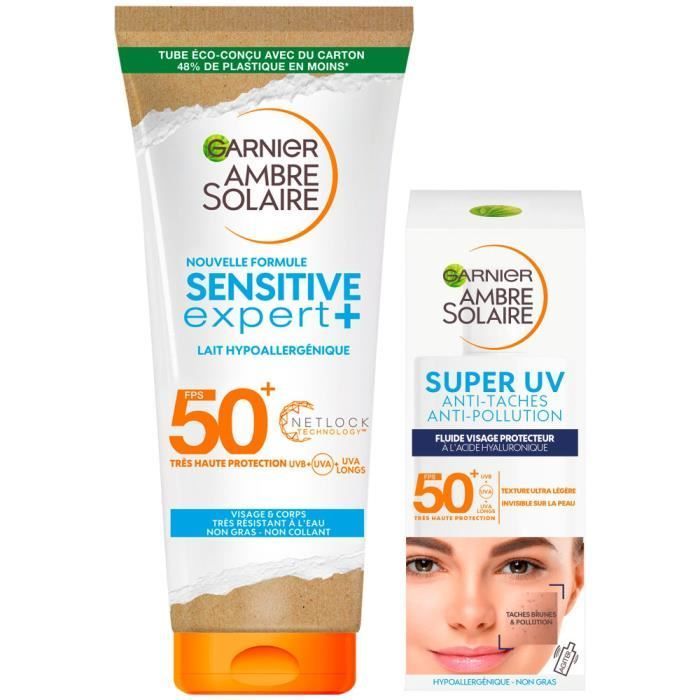 Garnier Ambre Solaire Routine Protection Solaire Visage & Corps Sensitive Expert+