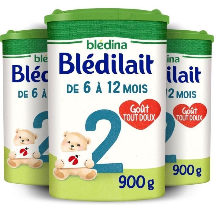 Blédina Blédilait 2 Lait en pour bébé De à Boîtex3