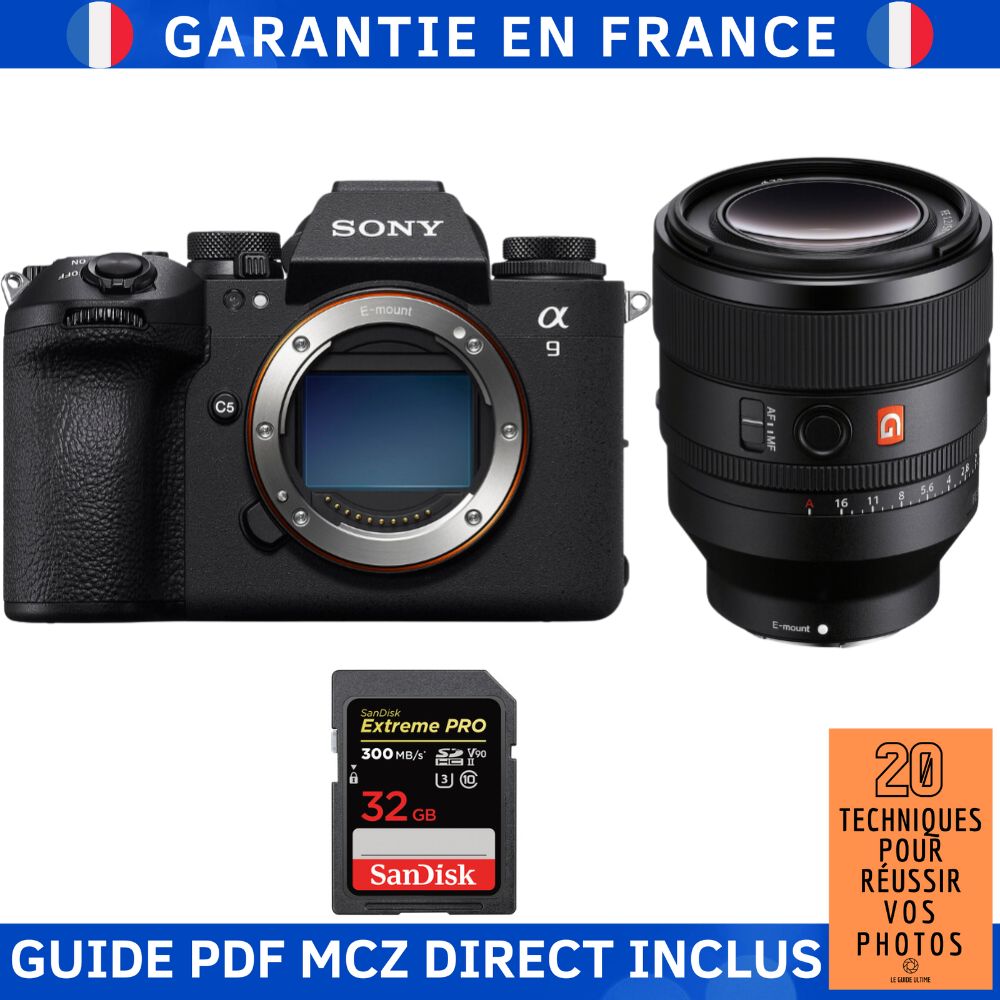 Sony A9 III + FE 50mm f1.2 GM + 1 SanDisk Extreme PRO UHS II SDXC 300 MB/ + Ebook '20 Techniques pour Réussir vos Photos' Appareil Photo Hybride Sony