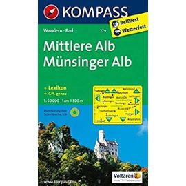 Mittlere Alb - Münsinger Alb 1 : 50 000: Wanderkarte mit KOMPASS-Lexikon und Radrouten - Unknown