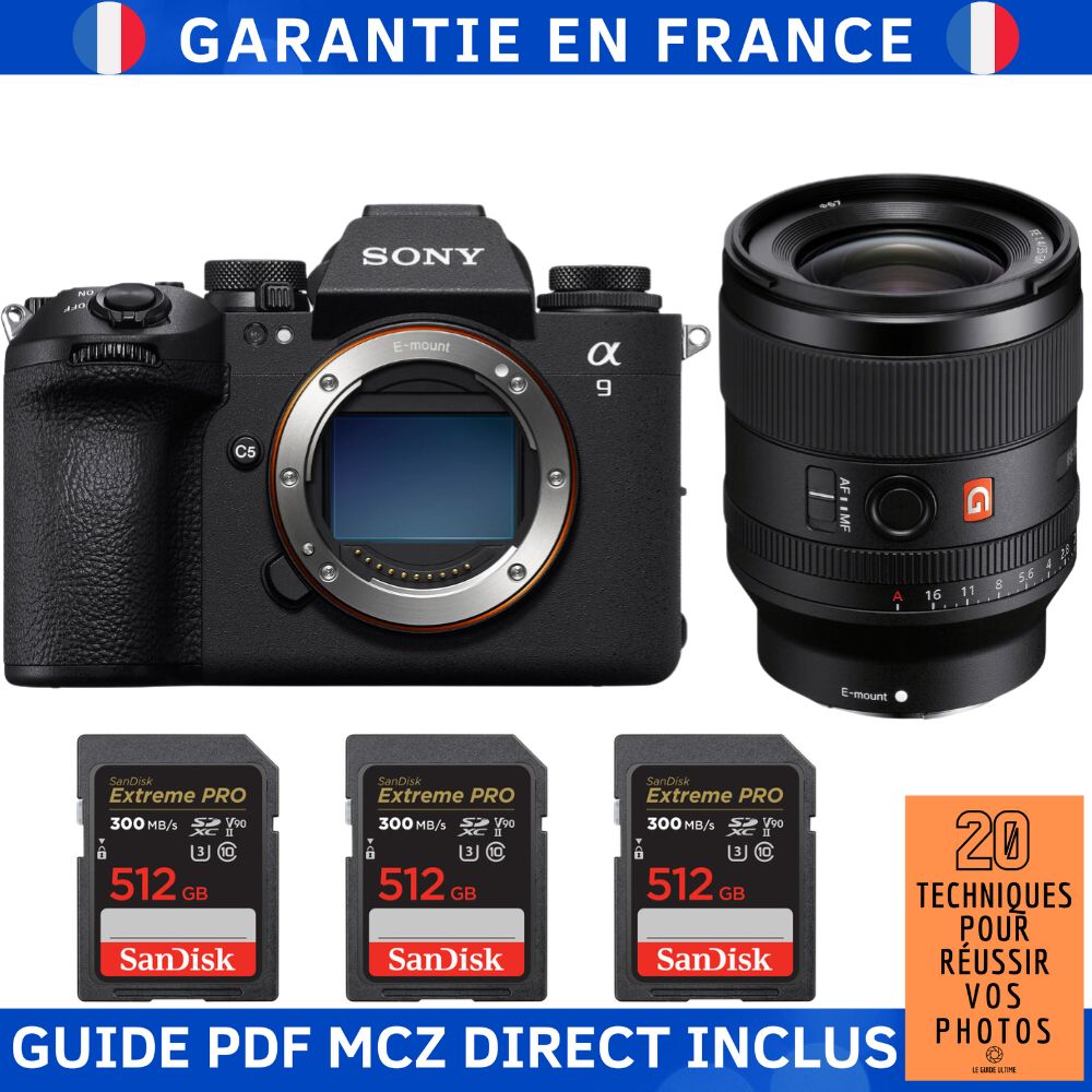Sony A9 III + FE 35mm f1.4 GM + 3 SanDisk Extreme PRO UHS II SDXC 300 MB/ + Ebook '20 Techniques pour Réussir vos Photos' Appareil Photo Hybride Sony - vue 4