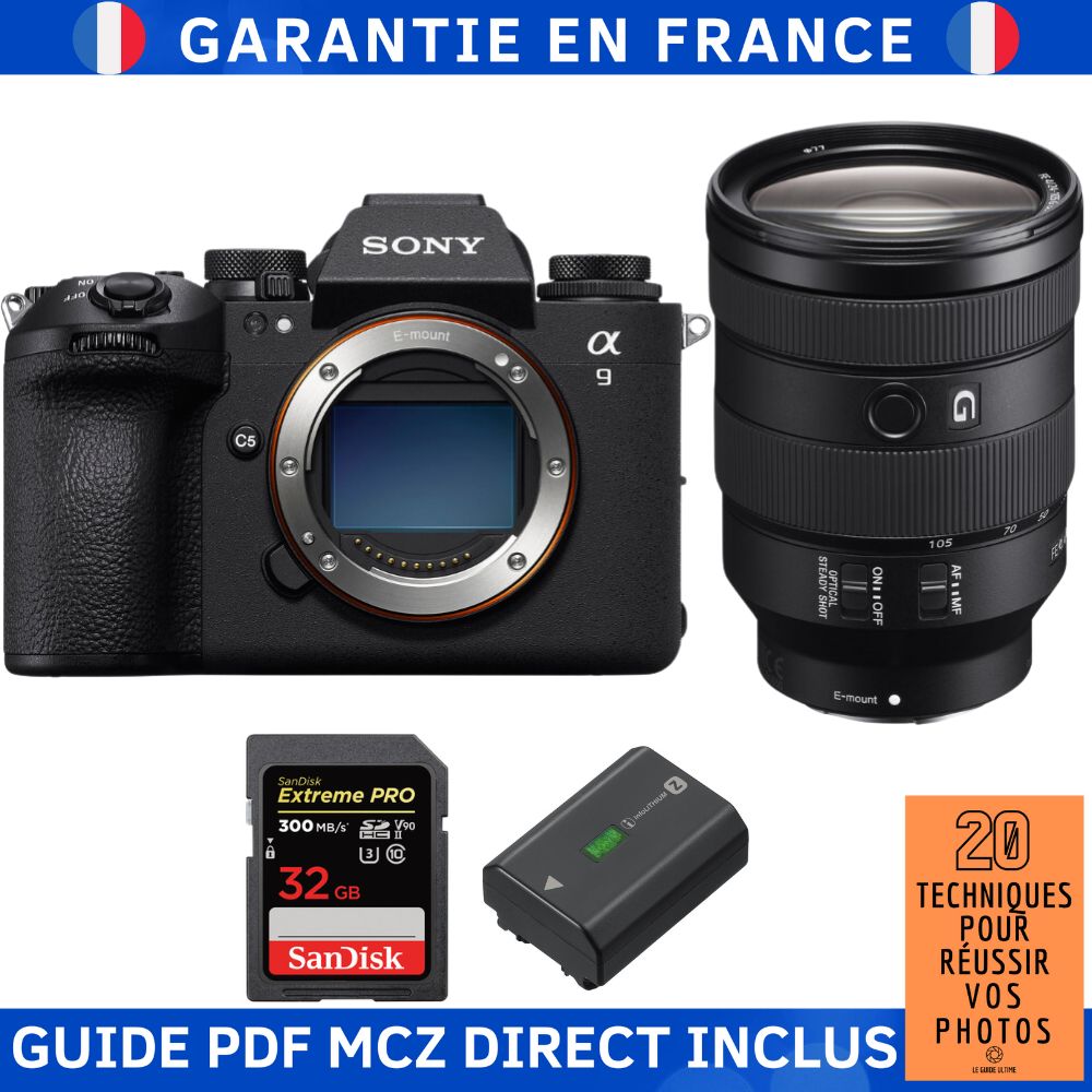Sony A9 III + FE 24 105mm f4 G OSS + 1 SanDisk Extreme PRO UHS II SDXC 300 MB/ + 1 Sony NP FZ100 + Ebook '20 Techniques pour Réussir vos Photos' Appareil Photo Hybride Sony - vue 2