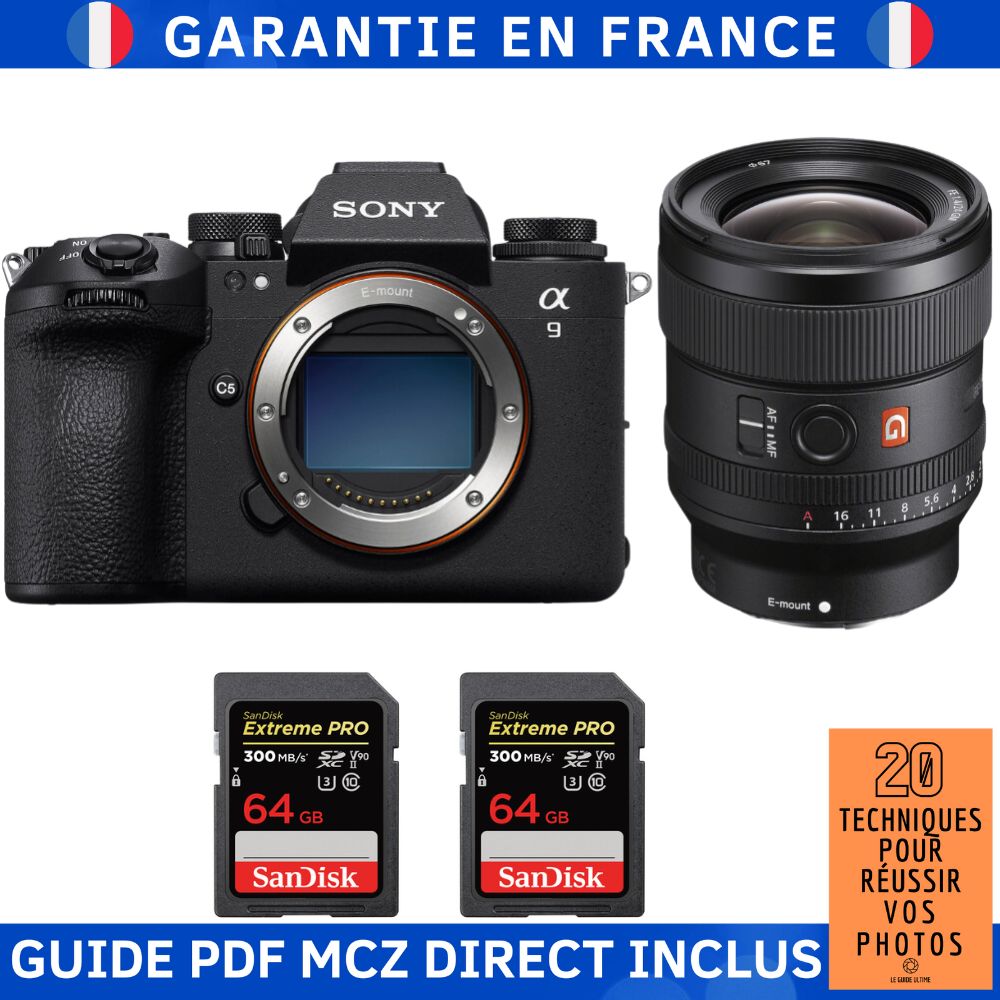 Sony A9 III + FE 24mm f1.4 GM + 2 SanDisk Extreme PRO UHS II SDXC 300 MB/ + Ebook '20 Techniques pour Réussir vos Photos' Appareil Photo Hybride Sony - vue 3
