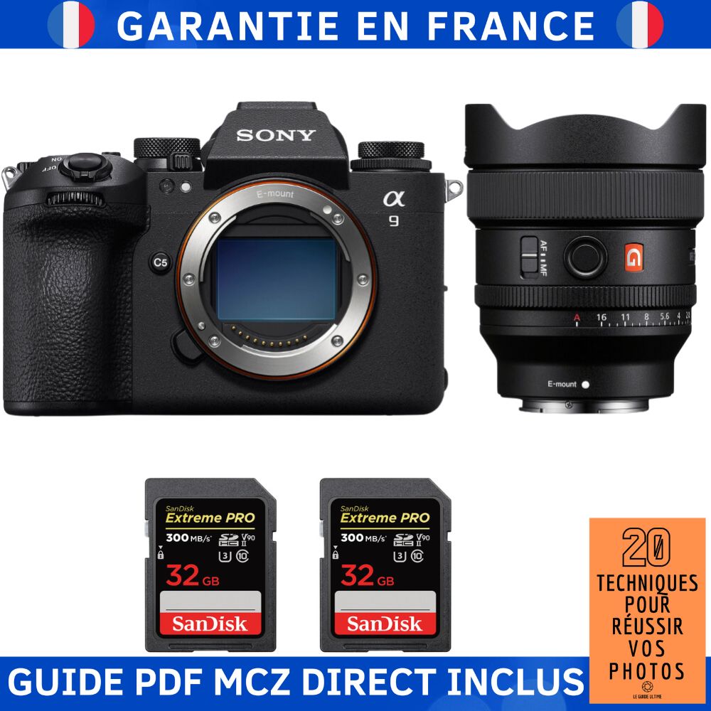 Sony A9 III + FE 14mm f1.8 GM + 2 SanDisk Extreme PRO UHS II SDXC 300 MB/ + Ebook '20 Techniques pour Réussir vos Photos' Appareil Photo Hybride Sony - vue 4