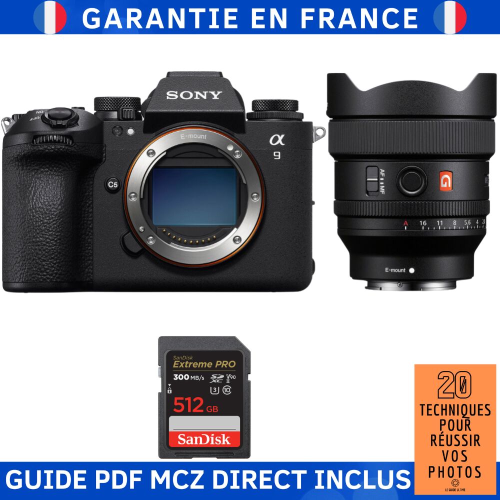 Sony A9 III + FE 14mm f1.8 GM + 1 SanDisk Extreme PRO UHS II SDXC 300 MB/ + Ebook '20 Techniques pour Réussir vos Photos' Appareil Photo Hybride Sony - vue 2