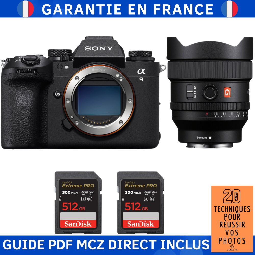 Sony A9 III + FE 14mm f1.8 GM + 2 SanDisk Extreme PRO UHS II SDXC 300 MB/ + Ebook '20 Techniques pour Réussir vos Photos' Appareil Photo Hybride Sony - vue 3