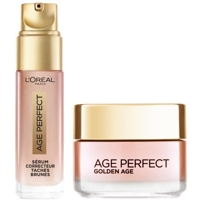 Routine 'oréal Paris Age Perfect Golden Age Sérum Correcteur Taches Brunes 30ml & Soin Jour Rosé Re Fortifiant 50ml