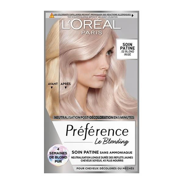 Coloration Permanente 02 Blond Irisé Neutralisation Longue Durée Preference 'oreal Paris La Boite - vue 2