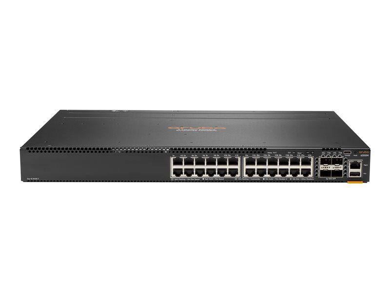 HPE Aruba Commutateur C3 Géré 24 x 101001000 + 4 x 1 Gigabit / 10 Gigabit / 25 Gigabit / 50 Gigabit SFP56 liaison montantestockage de 'avant et du côté vers 'arrière ... - vue 2