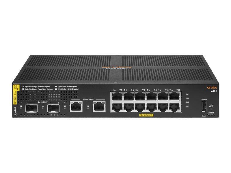 HPE Networking 6100 12G Classe 4 PoE 2G2SFP+ JL679A - vue 5