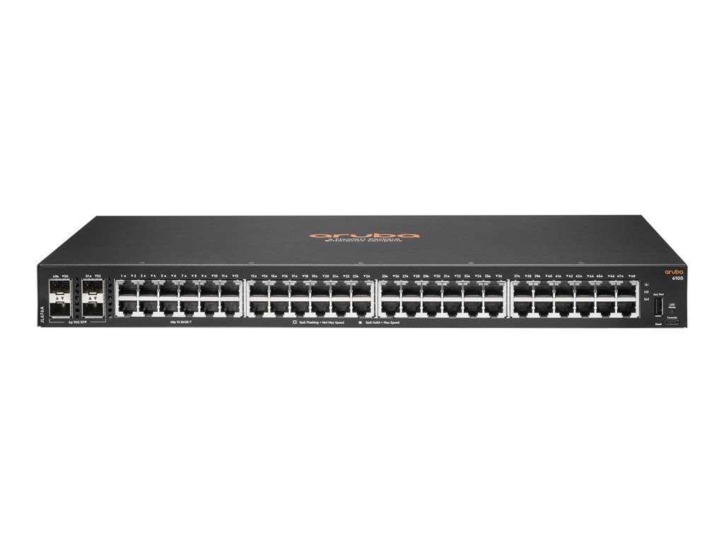 HP Aruba 6100 48G 4SFP+ 48 ports /101001000Sans POEEmpilableManageable - vue 4