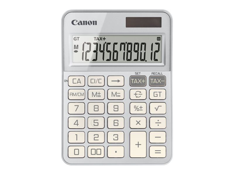 Canon KS-125KB - Calculatrice de bureau - 12 chiffres - panneau solaire, pile - argent