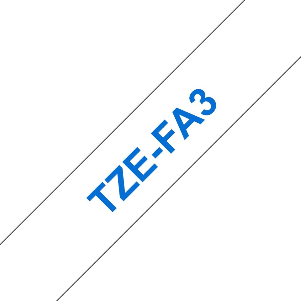 Ruban textile compatible Brother Tze Fa3 12 mm x 3 mètres