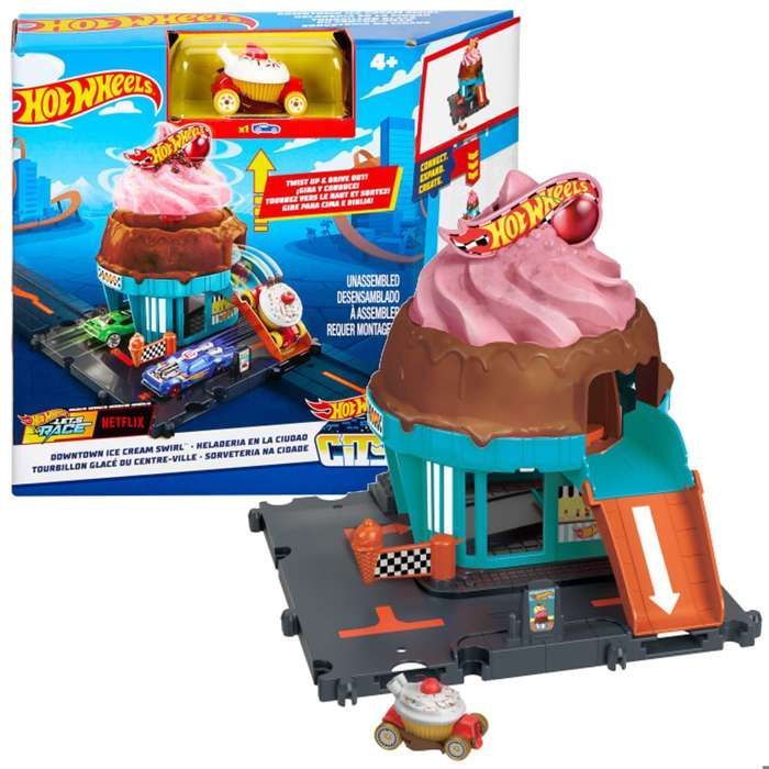 Hot Wheels Let’ Race Netflix City Course Glacée Coffret 1 Voiture Hot Wheels Structure de Jeu à connecter à d´Autres Coffrets HTN77 - vue 8