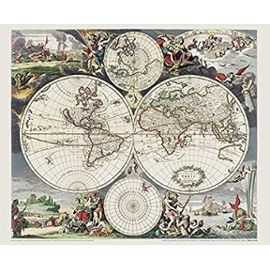 Historische WELTKARTE um 1660 - Justus Danckert (Plano) - Justus Danckert