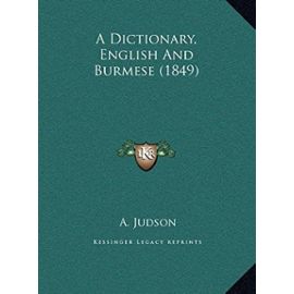 A Dictionary, English and Burmese (1849) - A. Judson