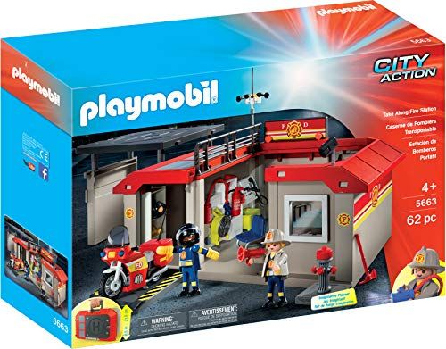 Playmobil City Action 5663 Caserne De Pompiers Transportable