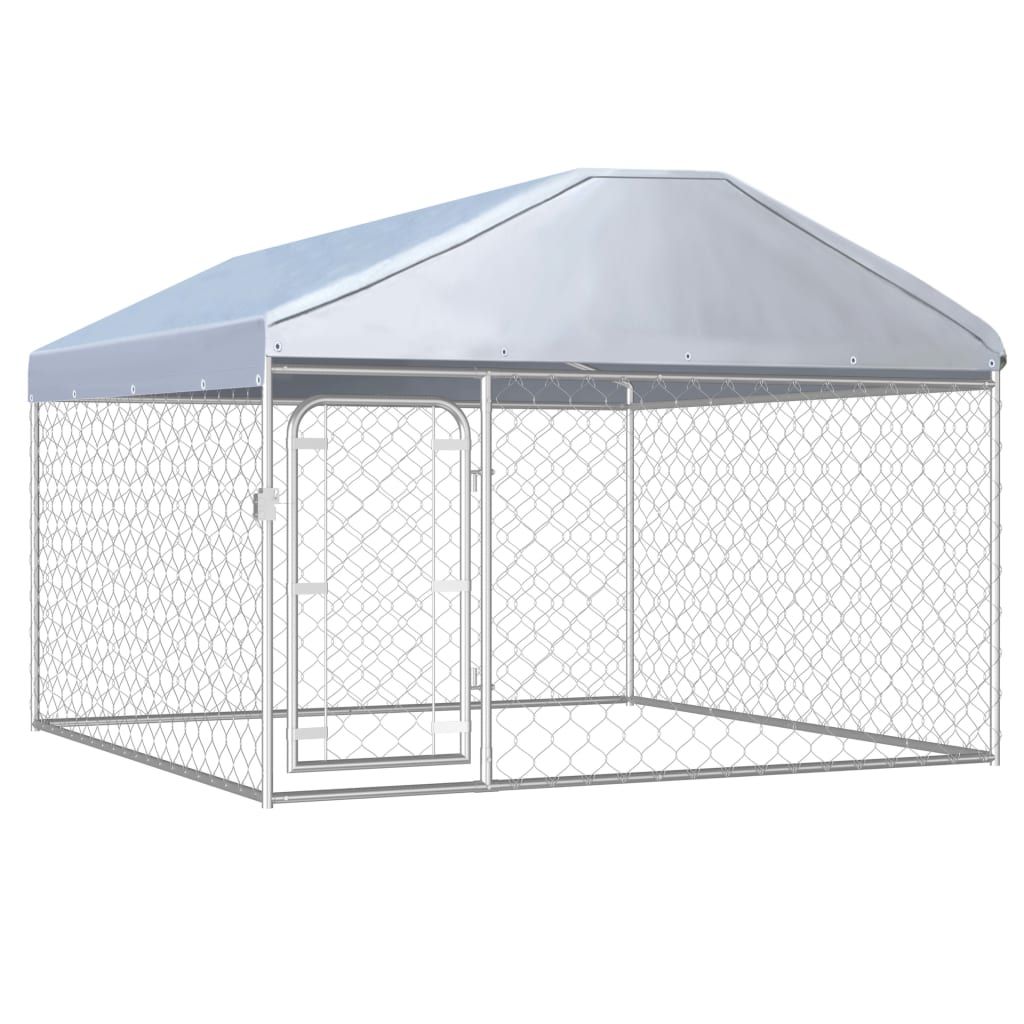 Meilleurs prix pour vidaXL Chenil extérieur avec toit pour chiens 200 x 200 x 135 cm
