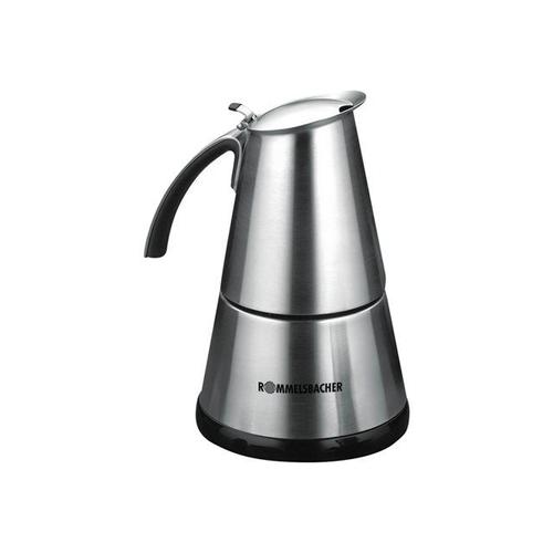 Rommelsbacher Elpresso Mini - Cafetière Électrique - 4 Tasses - Acier Inoxydable