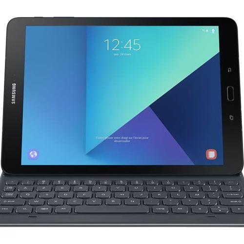 Housse Folio Clavier Samsung Gris Pour Galaxy Tab S3