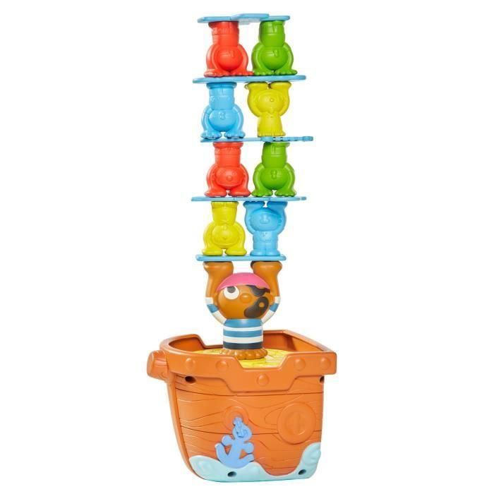 TOMY Hissez 'O' Pirates Jeux de Société pour Enfants T72868 Jouet Enfant Jeu d'Équilibre pour Groupes Cadeau Anniversaire Idéal Jeu d'Adresse Adapté à +