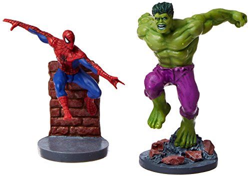 2 Piece Commemorative Pvc Figurines Set Secret Wars Spider Man Hulk
