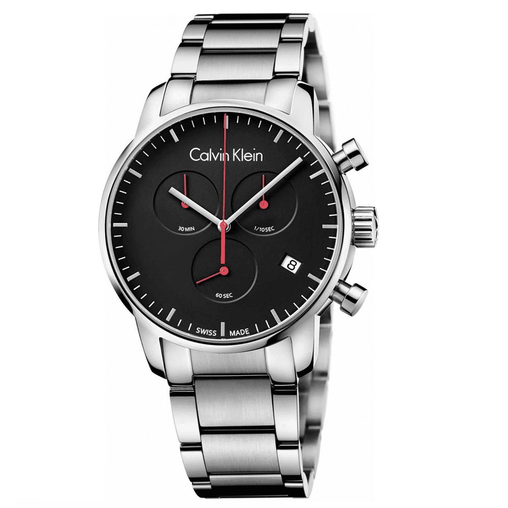 Homme Calvin Klein City Polished Chronographe Montre K2g27141