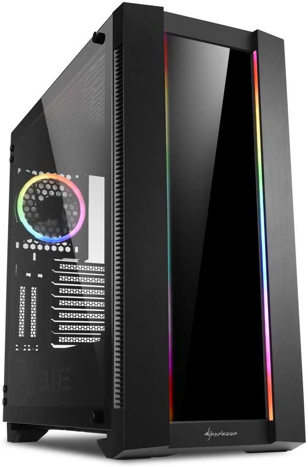 Boitier PC Moyen Tour ATX Sharkoon Elite Shark CA200G RGB avec panneaux vitrés