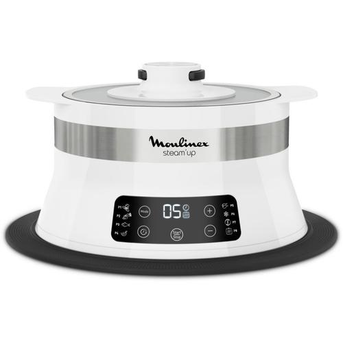 Moulinex Cuiseur Vapeur 550w Blanc Dimension Adaptable Livre De Recette Inclus Panier Vapeur Technologie Steam Up Légume