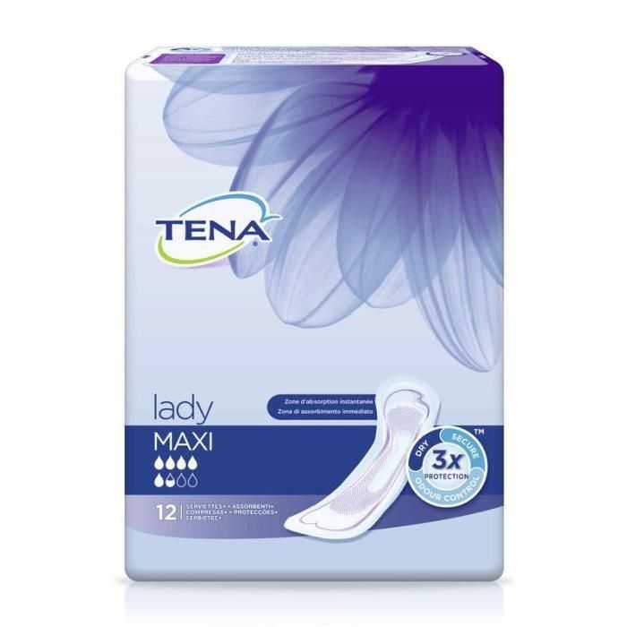 Serviettes Fuite Urinaire Maxi Discreet Tena Le Paquet De 12 - vue 3